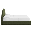 Resort Queen Arched Upholstered Fabric Storage Platform Bed
