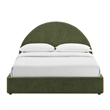 Resort Queen Arched Upholstered Fabric Storage Platform Bed