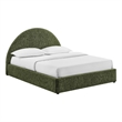 Resort Queen Arched Upholstered Fabric Storage Platform Bed