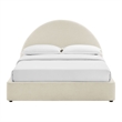 Resort Queen Arched Upholstered Fabric Storage Platform Bed
