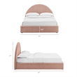 Resort Queen Arched Upholstered Fabric Storage Platform Bed
