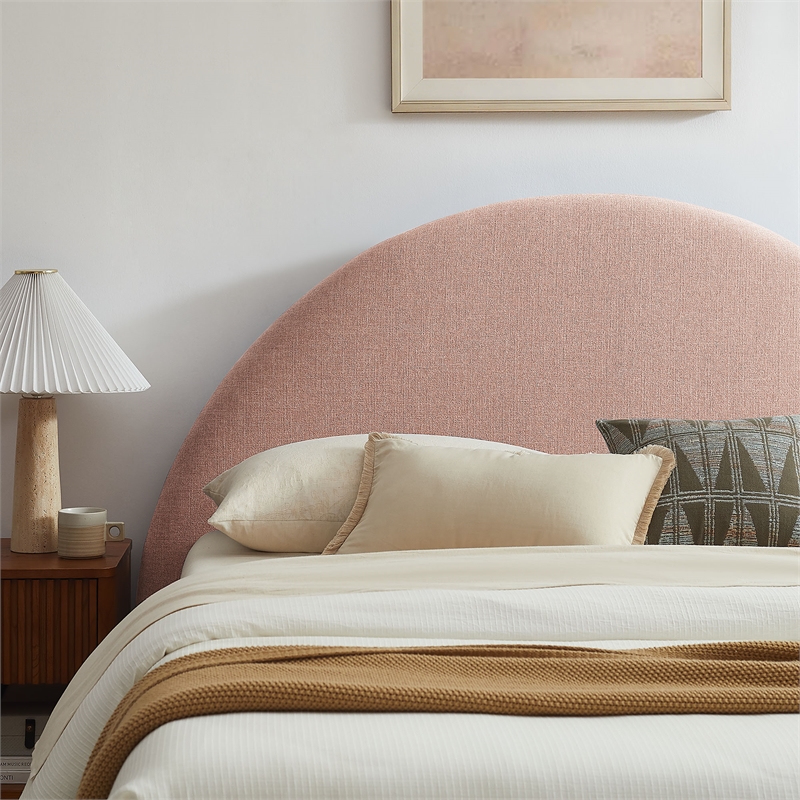 Resort Queen Arched Upholstered Fabric Storage Platform Bed