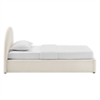 Resort Twin Arched Performance Velvet Storage Platform Bed in Alabaster