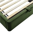 Resort Twin Arched Performance Velvet Storage Platform Bed in Moss Green