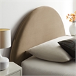 Resort Twin Arched Performance Velvet Storage Platform Bed in Taupe