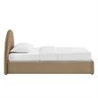 Resort Twin Arched Performance Velvet Storage Platform Bed in Taupe