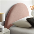 Resort Twin Arched Upholstered Fabric Storage Platform Bed in Blush
