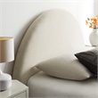 Resort Twin Arched Upholstered Fabric Storage Platform Bed in Ecru