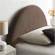 Resort Twin Arched Upholstered Fabric Storage Platform Bed in Mocha