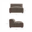 Auren Lattice Boucle 3 Piece Sectional in Earth