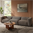 Auren Lattice Boucle 3 Piece Sectional in Earth
