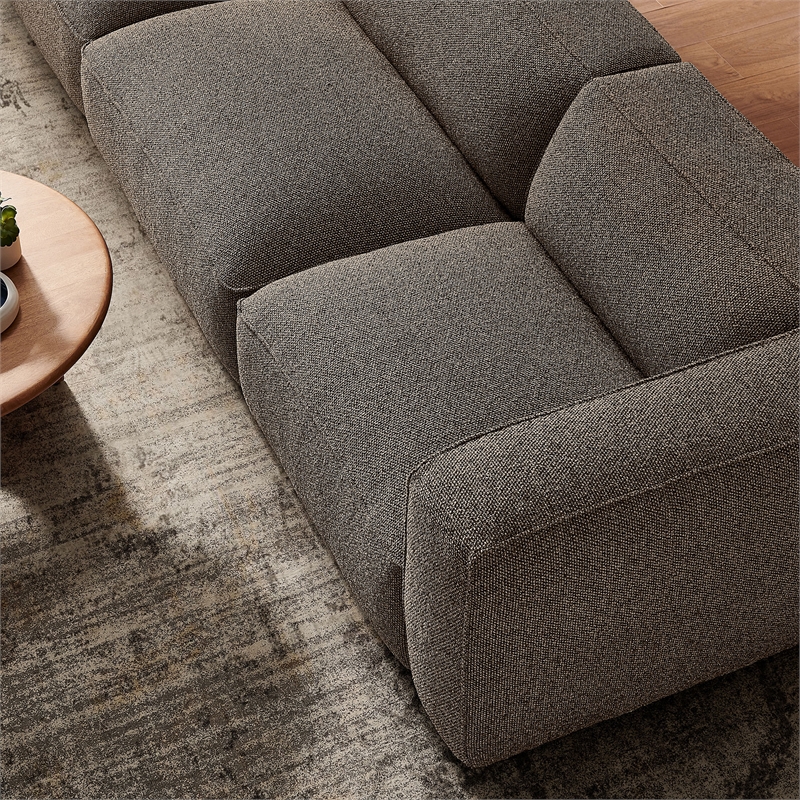 Auren Lattice Boucle 3 Piece Sectional in Earth