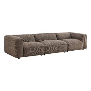 Auren Lattice Boucle 3 Piece Sectional in Earth