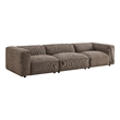 Auren Lattice Boucle 3 Piece Sectional in Earth