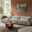 Auren Lattice Boucle 3 Piece Sectional in Fog
