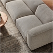 Auren Lattice Boucle 3 Piece Sectional in Fog