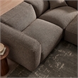 Auren Lattice Boucle 3 Piece Sectional with Ottoman in Earth