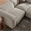 Auren Lattice Boucle 3 Piece Sectional with Ottoman in Fog