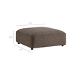 Auren Lattice Boucle 4 Piece Sectional with Ottoman in Earth