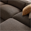 Auren Lattice Boucle 4 Piece Sectional with Ottoman in Earth
