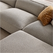 Auren Lattice Boucle 4 Piece Sectional with Ottoman in Fog