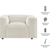 Auren Lattice Boucle Accent Chair with Pocket Spring Seat in Cream