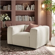 Auren Lattice Boucle Accent Chair with Pocket Spring Seat in Cream