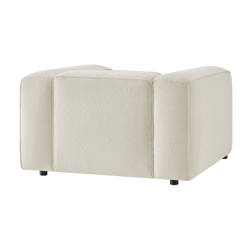 Auren Lattice Boucle Accent Chair with Pocket Spring Seat in Cream
