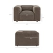 Auren Lattice Boucle Accent Chair with Pocket Spring Seat in Earth