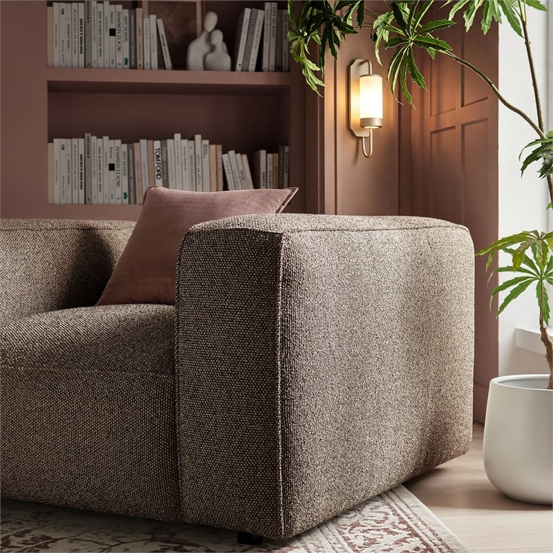 Auren Lattice Boucle Accent Chair with Pocket Spring Seat in Earth