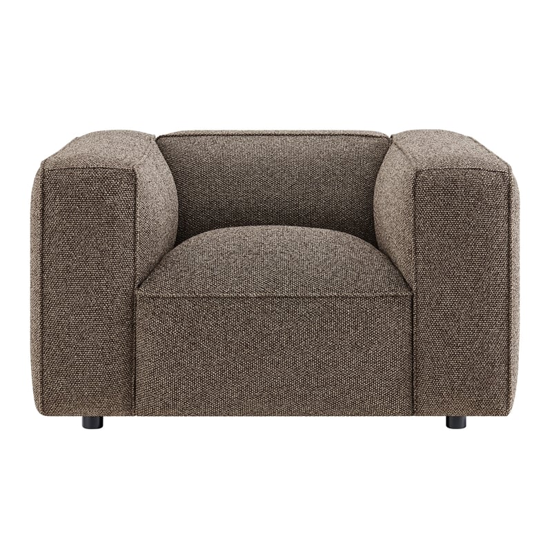 Auren Lattice Boucle Accent Chair with Pocket Spring Seat in Earth