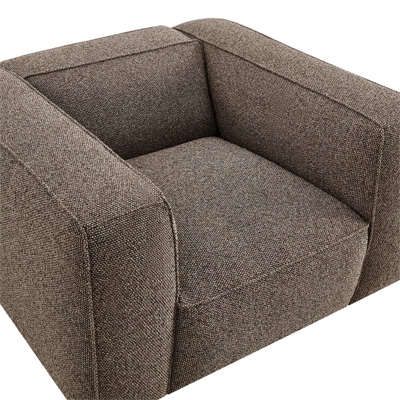 Auren Lattice Boucle Accent Chair with Pocket Spring Seat in Earth