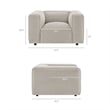 Auren Lattice Boucle Accent Chair with Pocket Spring Seat in Fog