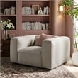 Auren Lattice Boucle Accent Chair with Pocket Spring Seat in Fog