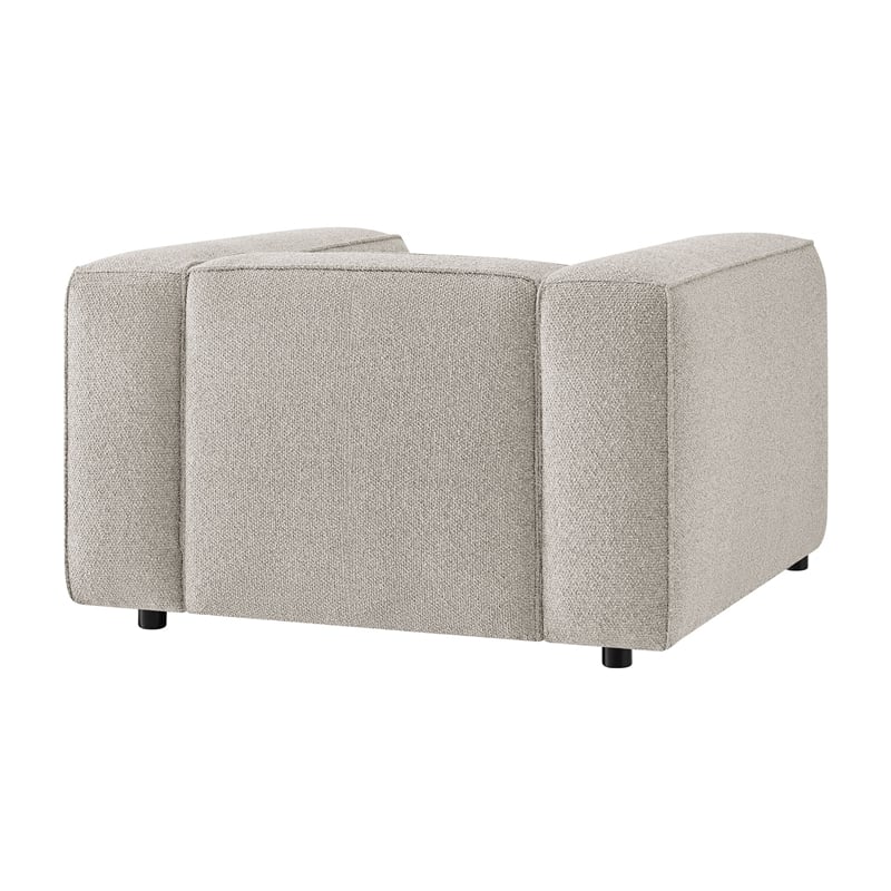 Auren Lattice Boucle Accent Chair with Pocket Spring Seat in Fog