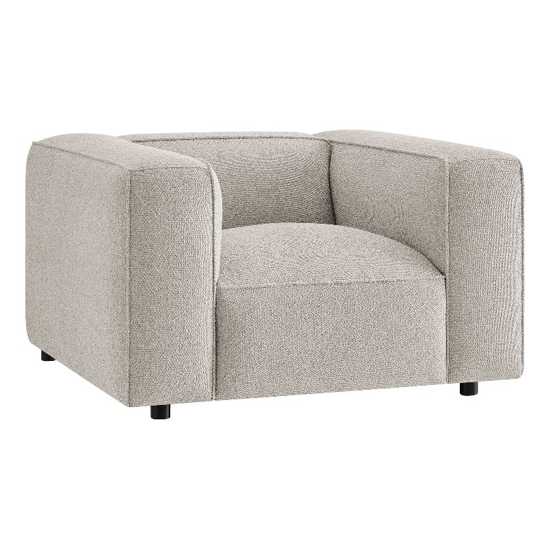 Auren Lattice Boucle Accent Chair with Pocket Spring Seat in Fog