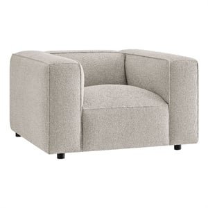 Auren Lattice Boucle Accent Chair with Pocket Spring Seat in Fog