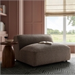 Auren Lattice Boucle Armless Chair with Pocket Spring Seat in Earth