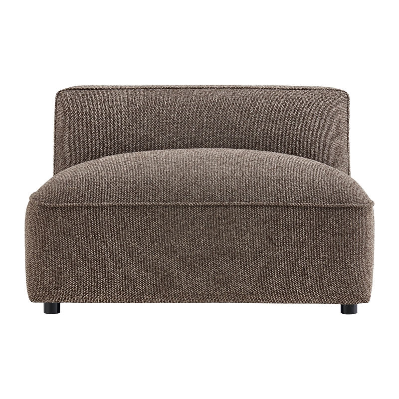 Auren Lattice Boucle Armless Chair with Pocket Spring Seat in Earth