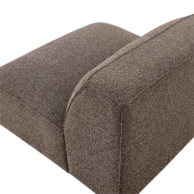 Auren Lattice Boucle Armless Chair with Pocket Spring Seat in Earth