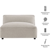 Auren Lattice Boucle Armless Chair with Pocket Spring Seat in Fog