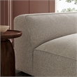 Auren Lattice Boucle Armless Chair with Pocket Spring Seat in Fog