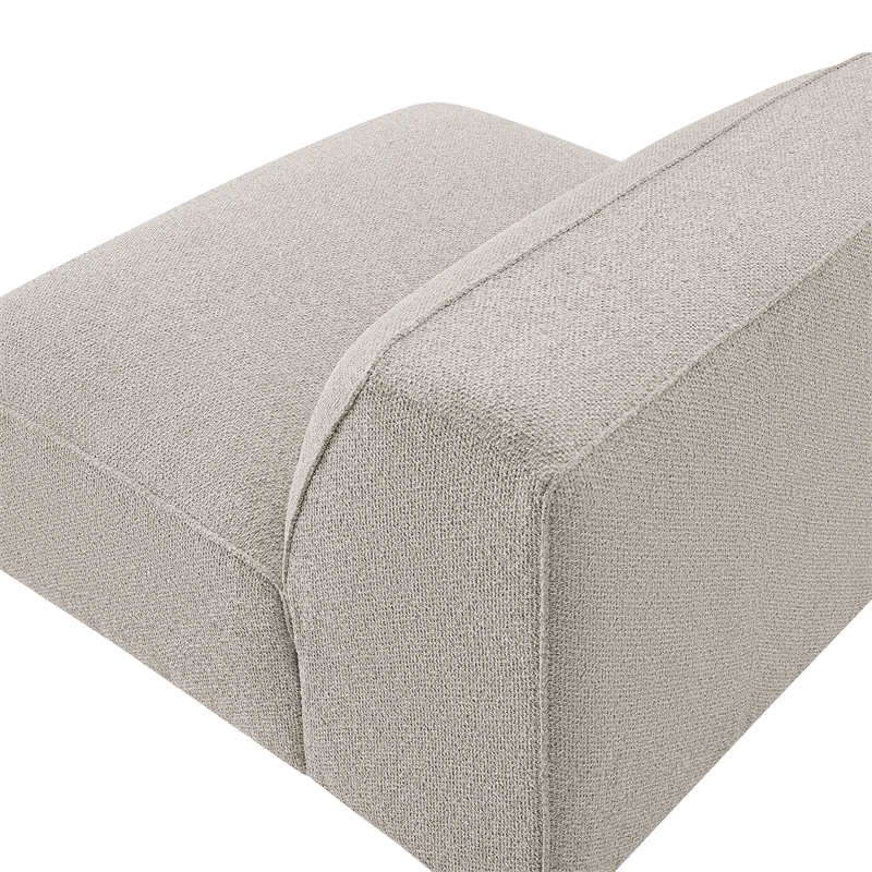 Auren Lattice Boucle Armless Chair with Pocket Spring Seat in Fog