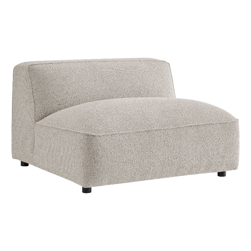 Auren Lattice Boucle Armless Chair with Pocket Spring Seat in Fog