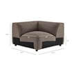 Auren Lattice Boucle Corner Chair with Pocket Spring Seat in Earth