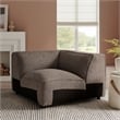 Auren Lattice Boucle Corner Chair with Pocket Spring Seat in Earth