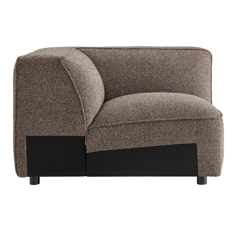 Auren Lattice Boucle Corner Chair with Pocket Spring Seat in Earth