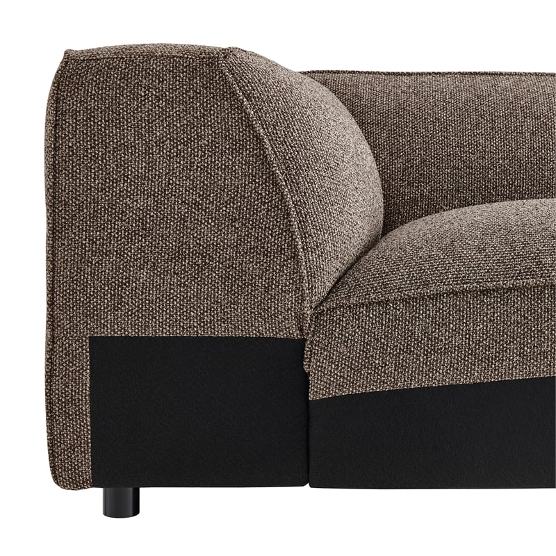 Auren Lattice Boucle Corner Chair with Pocket Spring Seat in Earth