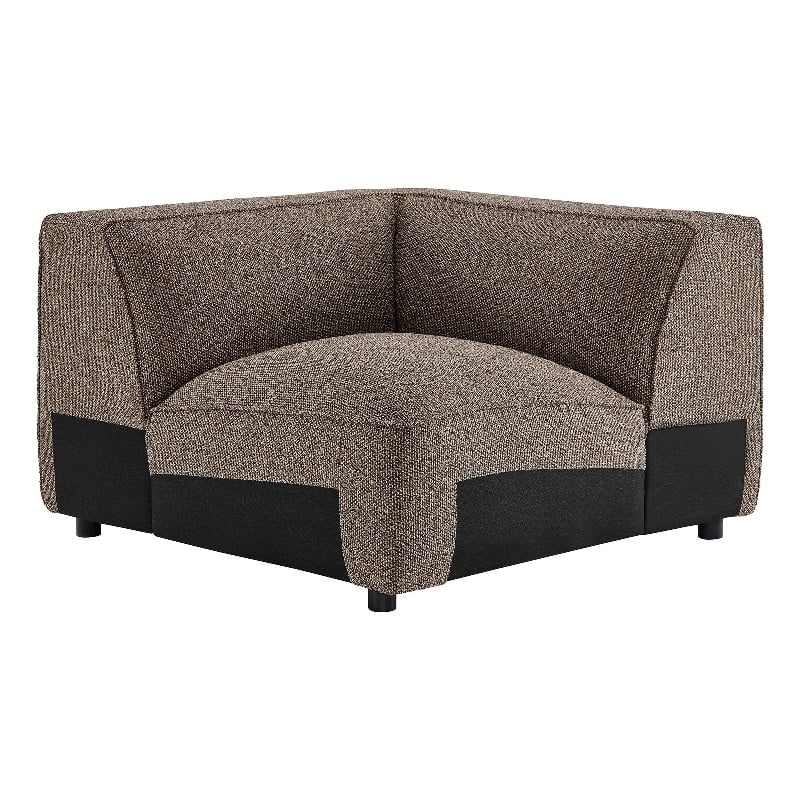 Auren Lattice Boucle Corner Chair with Pocket Spring Seat in Earth