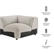 Auren Lattice Boucle Corner Chair with Pocket Spring Seat in Fog